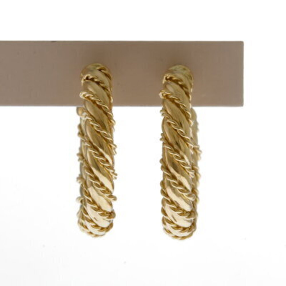 Tiffany Co Hoop Earrings Yellow Gold - Picture 3 of 6